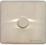 M Marcus Heritage Brass Vintage Range 1 Gang 2 Way Push On/Off Dimmer Switch (250 watts)