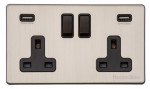 M Marcus Heritage Brass Vintage Range Double USB-A Socket