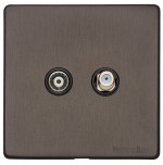 M Marcus Heritage Brass Vintage Range TV/Satellite Socket
