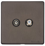 M Marcus Heritage Brass Vintage Range TV/Satellite Socket