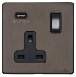 M Marcus Heritage Brass Vintage Range Single USB-A Socket