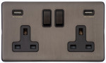 M Marcus Heritage Brass Vintage Range Double USB-A Socket