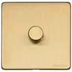 M Marcus Heritage Brass Vintage Range 1 Gang 2 Way Push On/Off Dimmer Switch (250 watts)