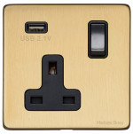 M Marcus Heritage Brass Vintage Range Single USB-A Socket