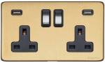 M Marcus Heritage Brass Vintage Range Double USB-A Socket