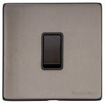 M Marcus Heritage Brass Vintage Range 1 Gang Intermediate Rocker Switch