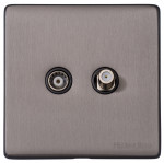 M Marcus Heritage Brass Vintage Range TV/Satellite Socket