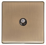 M Marcus Heritage Brass Vintage Range 1 Gang Satellite Socket