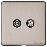 M Marcus Heritage Brass Vintage Range TV/Satellite Socket