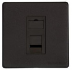 M Marcus Heritage Brass Vintage Range 1 Gang RJ11 Socket