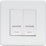 M Marcus Heritage Brass Vintage Range 2 Gang RJ45 Socket