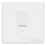 M Marcus Heritage Brass Vintage Range 1 Gang RJ45 Socket