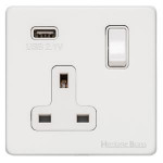 M Marcus Heritage Brass Vintage Range Single USB-A Socket