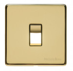 M Marcus Heritage Brass Studio Range 1 Gang 2 Way Rocker Switch