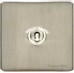 M Marcus Heritage Brass Studio Range 1 Gang Intermediate Toggle Switch