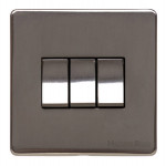 M Marcus Heritage Brass Studio Range 3 Gang 2 Way Rocker Switch