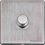 M Marcus Heritage Brass Studio Range 1 Gang 2 Way Push On/Off Dimmer Switch (250 watts)