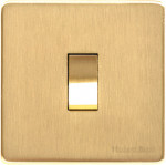 M Marcus Heritage Brass Studio Range 1 Gang 2 Way Rocker Switch