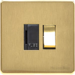 M Marcus Heritage Brass Studio Range Switched Fused Spur Unit with Black Trim