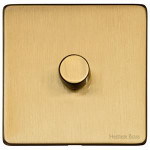 M Marcus Heritage Brass Studio Range 1 Gang Trailing Edge LED Dimmer Switch