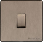 M Marcus Heritage Brass Studio Range 1 Gang 2 Way Rocker Switch