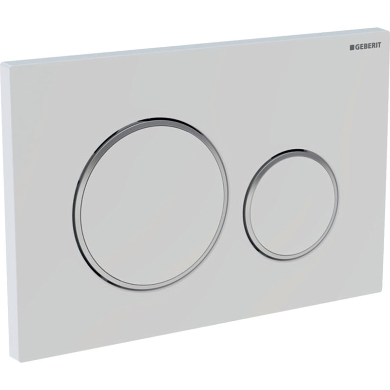 Geberit Sigma 01 bedieningsplaat tweeknops frontbediening Wit