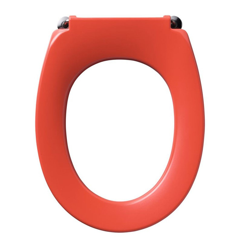 Armitage Contour 21 Red Small Schools Standard Toilet Seat with Bottom Hinges