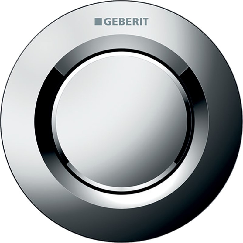 Geberit Type 01 Single Flush Pneumatic Plate Button -Polished Chrome