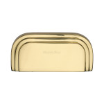 M Marcus Heritage Brass Bauhaus Design Drawer Cup Pull 76mm Centre to Centre