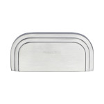 M Marcus Heritage Brass Bauhaus Design Drawer Cup Pull 76mm Centre to Centre