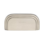 M Marcus Heritage Brass Bauhaus Design Drawer Cup Pull 76mm Centre to Centre