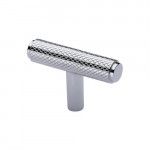 M Marcus Heritage Brass Knurled T-Bar Design Cabinet Knob 45mm