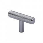 M Marcus Heritage Brass Knurled T-Bar Design Cabinet Knob 45mm