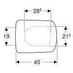 Geberit 500.332.01.1 Selnova Square Seat & Cover