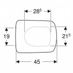 Geberit 500.334.01.1 Selnova Square S/C Seat & Cover