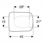 Geberit 500.336.01.1 Selnova Square S/C Seat & Cover