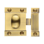 M Marcus Heritage Brass Cupboard Latch with Oval Turn