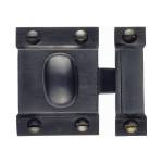 M Marcus Heritage Brass Cupboard Latch with Oval Turn