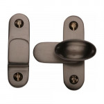 M Marcus Heritage Brass Cupboard / Window & Shutter Showcase Fastener with Oval Turn for Flush Joinery