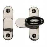 M Marcus Heritage Brass Cupboard / Window & Shutter Showcase Fastener with Oval Turn for Flush Joinery