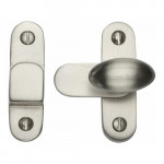M Marcus Heritage Brass Cupboard / Window & Shutter Showcase Fastener with Oval Turn for Flush Joinery