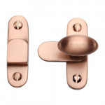 M Marcus Heritage Brass Cupboard / Window & Shutter Showcase Fastener with Oval Turn for Flush Joinery