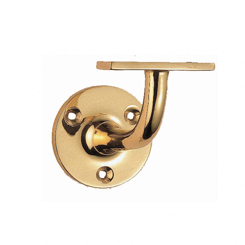 Carlisle Brass Heavyweight Handrail Bracket 90.5mm Projection - Polished Brass