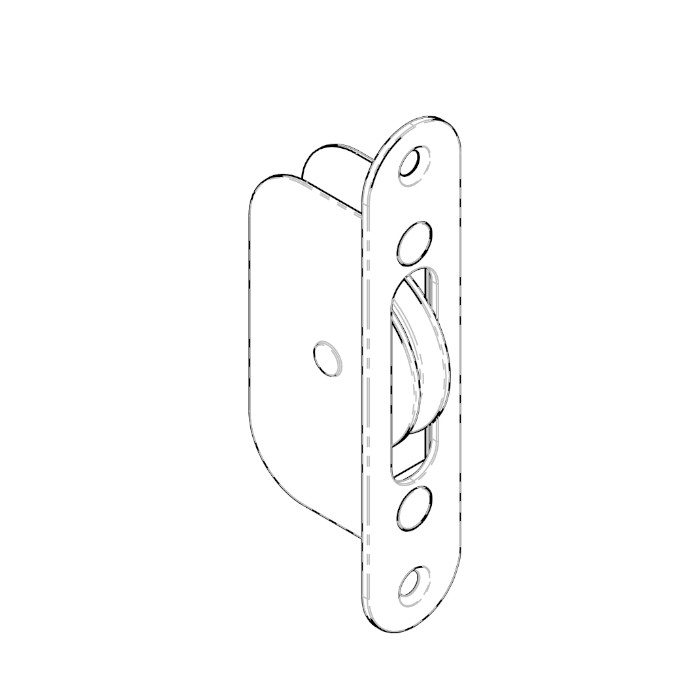 Carlisle Brass Sash Window Axle Pulley - Radius Forend - Polished Brass