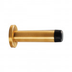 Carlisle Brass Cylinder Pattern Door Stop with Rose