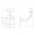 Carlisle Brass Lightweight Handrail Bracket 72mm Projection