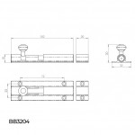 Carlisle Brass Barrel Bolt 102mm