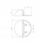 Carlisle Brass Eurospec Floor Mounted Door Stop - Shielded (Large)