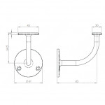 Carlisle Brass Eurospec Handrail Bracket 85mm Projection