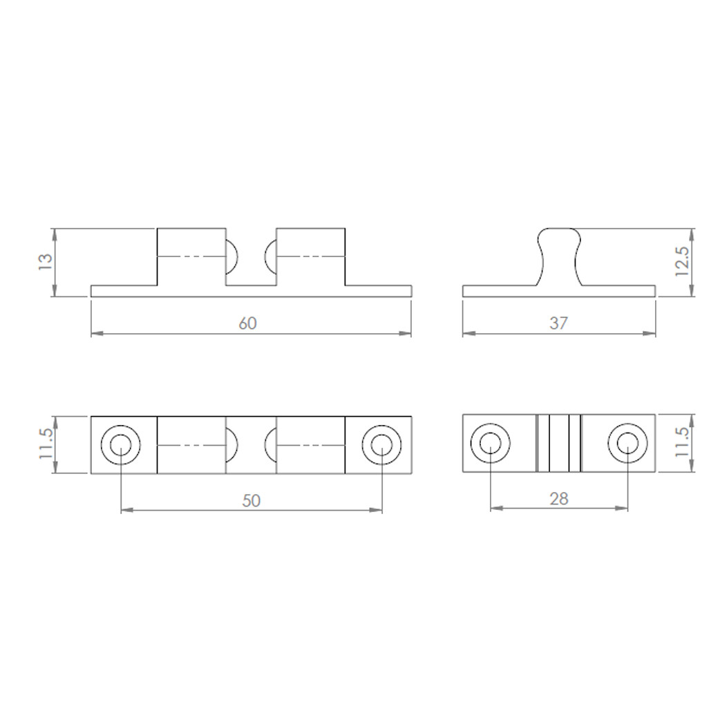 Carlisle Brass Double Ball Cupboard Door Catch 60mm overall length Poole Waite & Co. Ltd.